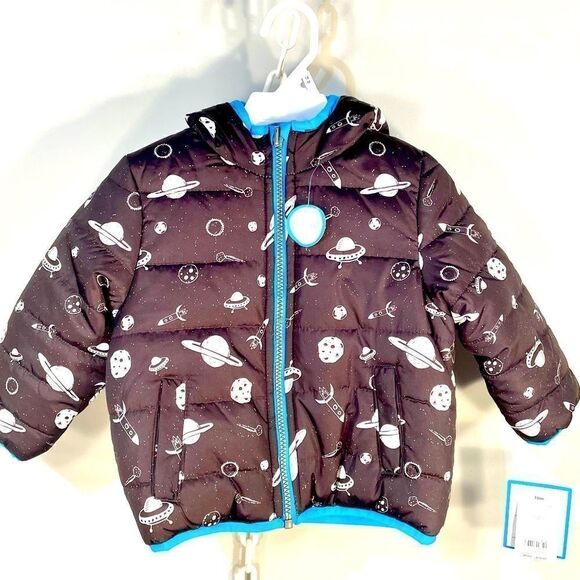 CARTER’s 18M REVERSIBLE WINTER JACKET WARM & COZY, WATER & WIND RESISTANT NWT - Picture 2 of 12